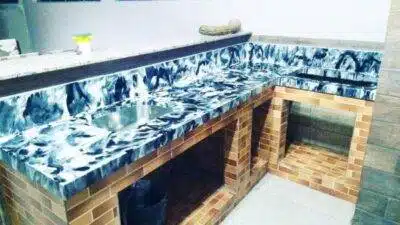 bancada porcelanato líquido