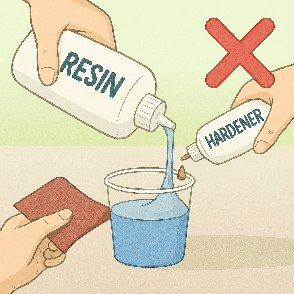 tampar furo com resina epóxi