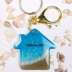 Chaveiro Casinha de Praia (Salmo 30:5)