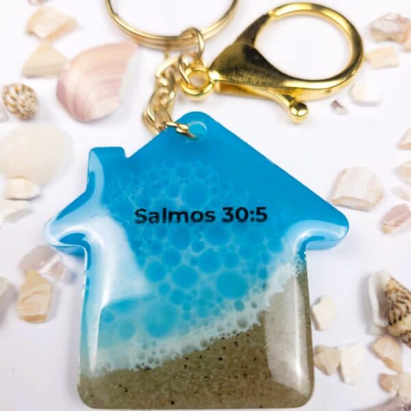 Chaveiro Casinha de Praia (Salmo 30:5) - Imagem 2