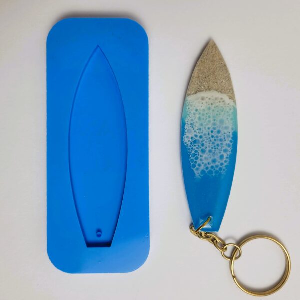 Kit de Moldes de Silicone Prancha para Chaveiros em Resina - Imagem 2