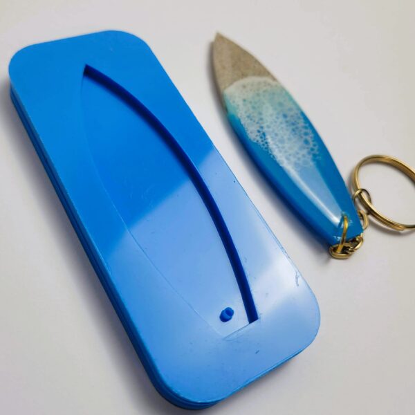 Molde de Silicone Prancha Short para Chaveiros em Resina – 7,5 cm