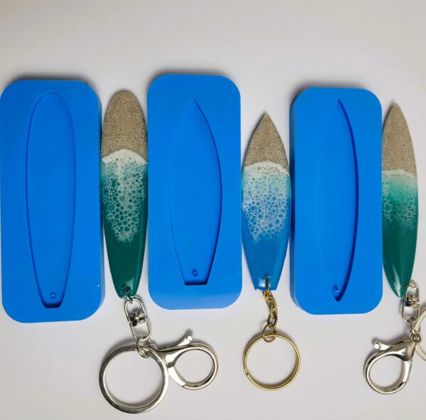 Kit de Moldes de Silicone Prancha para Chaveiros em Resina