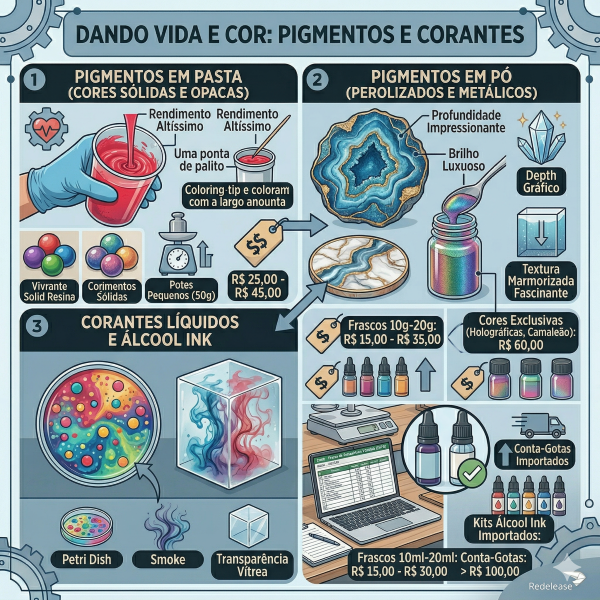 Fornecedores de resina e pigmentos