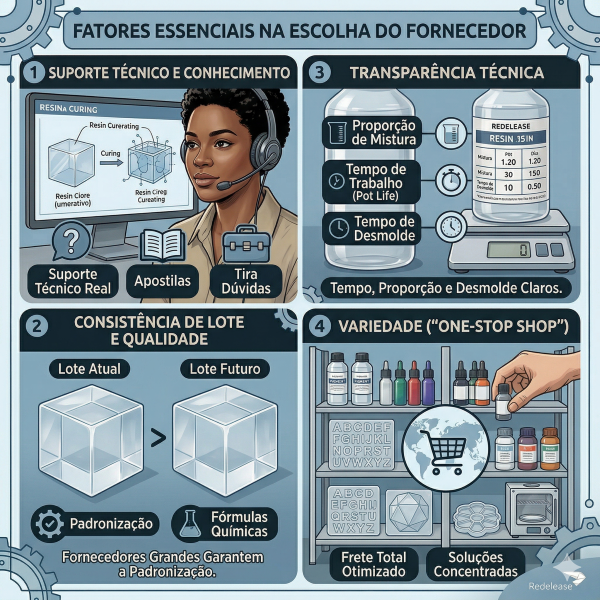 Fornecedores de resina e pigmentos