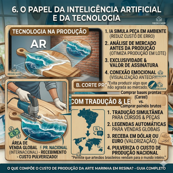 custo de produção da arte marinha em resina