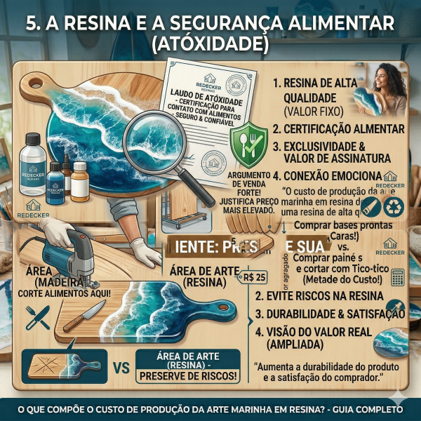 custo de produção da arte marinha em resina