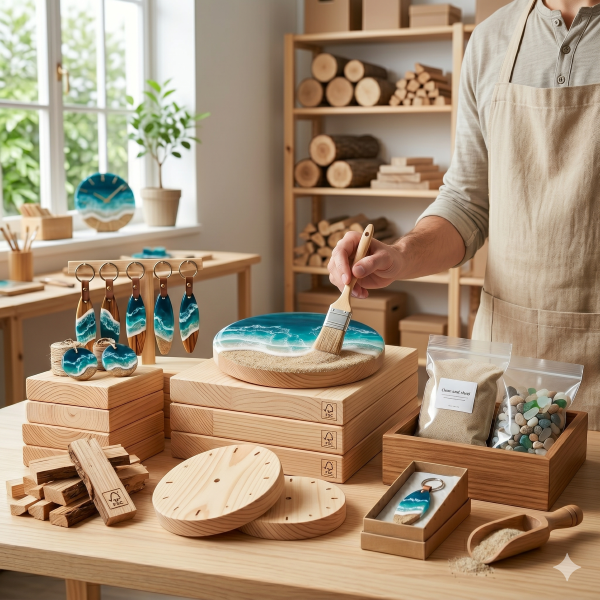 Efeito Oceano em Resina Epóxi