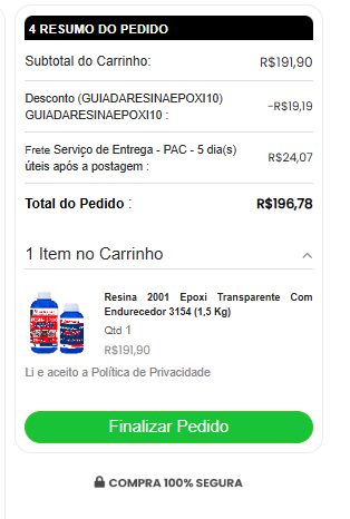 Comprar Resina Epóxi na Loja